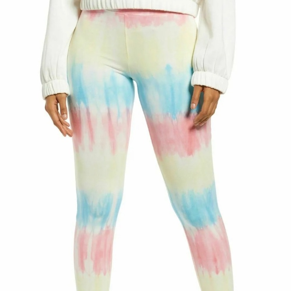 BP. Women's Leggings‎ Pink Yellow Blue Size XS Jegging Tie Dye Pull On NWT 5048